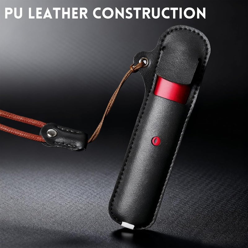 Ceylanlar Vape Holder with Lanyard | Vape Mod Carrying with Straps | PU Leather Case Lanyard, Compatible with Vuse Alto (Black) - Image 3
